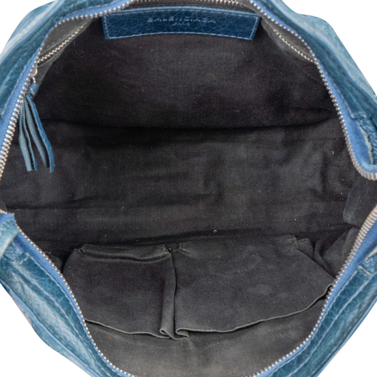 Balenciaga Balenciaga Blue Leather Classic City Handbag Blauw