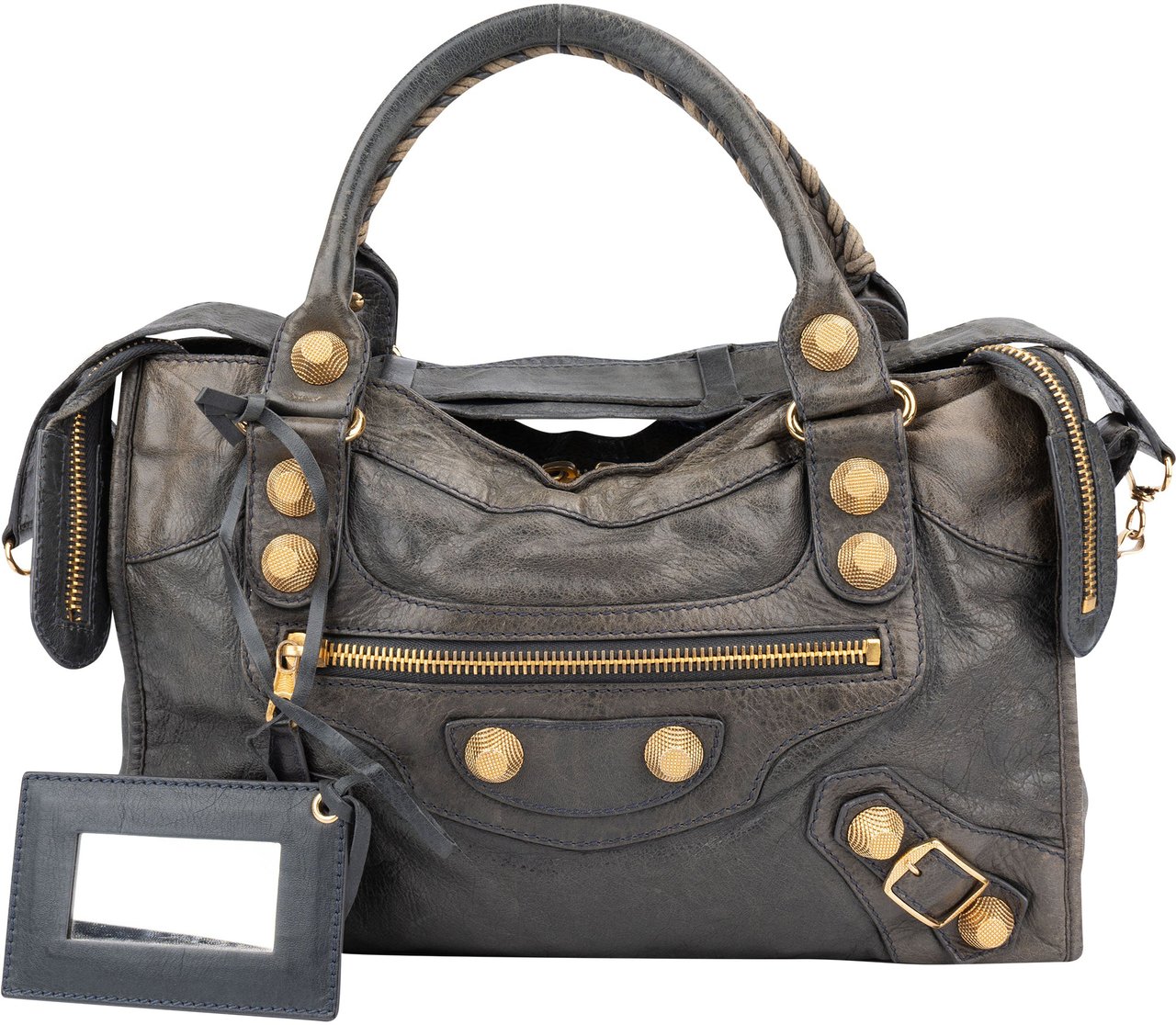 Balenciaga Balenciaga Grey Leather Classic City Handbag Divers