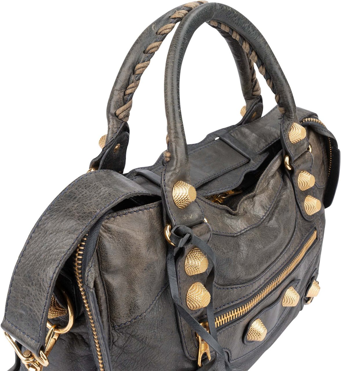 Balenciaga Balenciaga Grey Leather Classic City Handbag Divers