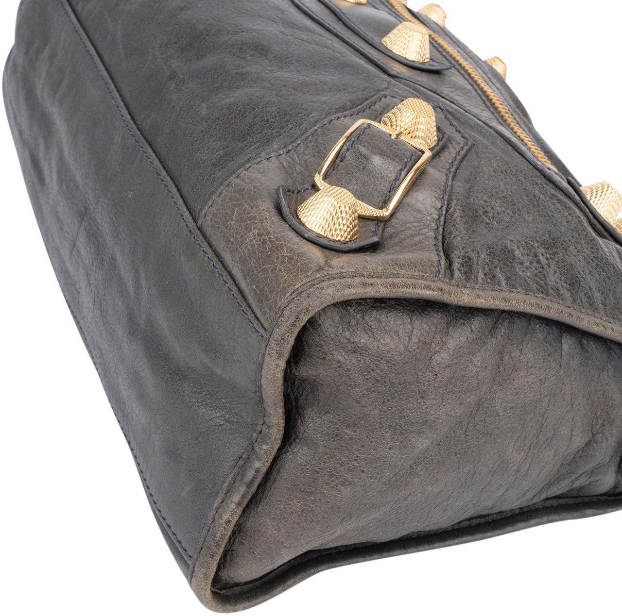 Balenciaga Balenciaga Grey Leather Classic City Handbag Divers