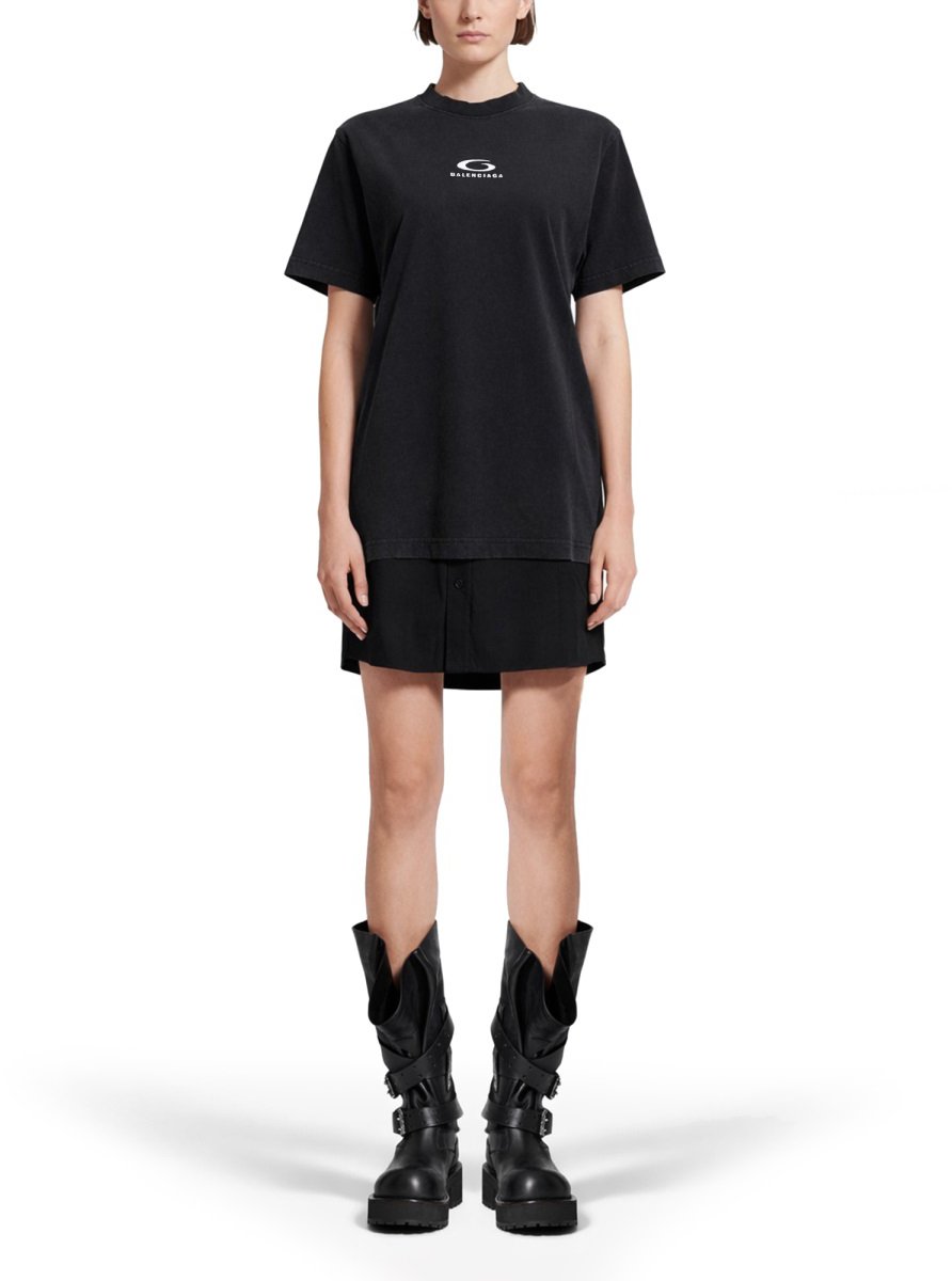 Balenciaga "HYBRID SHIRT" DRESS Zwart