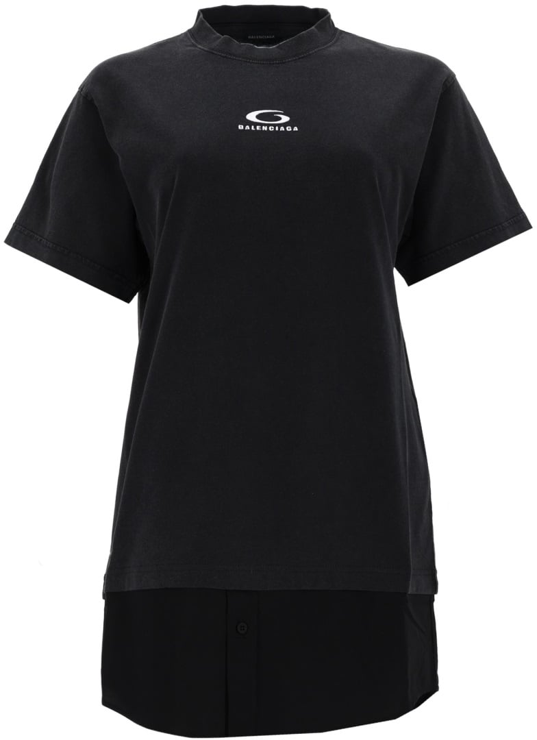 Balenciaga "HYBRID SHIRT" DRESS Zwart