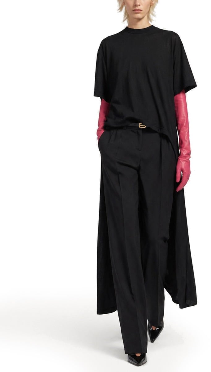 Balenciaga T-SHIRT CON STRASCICO Zwart