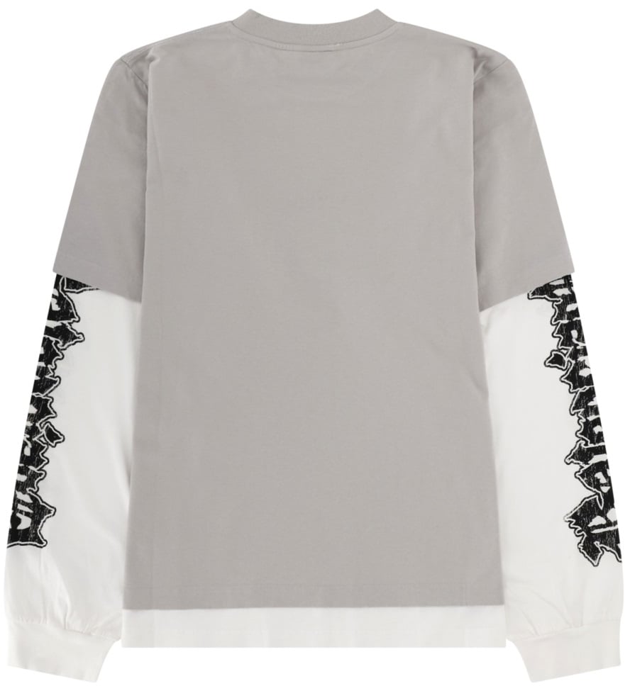 Balenciaga T-SHIRT IBRIDA DOPPIA CON LOGO Grijs