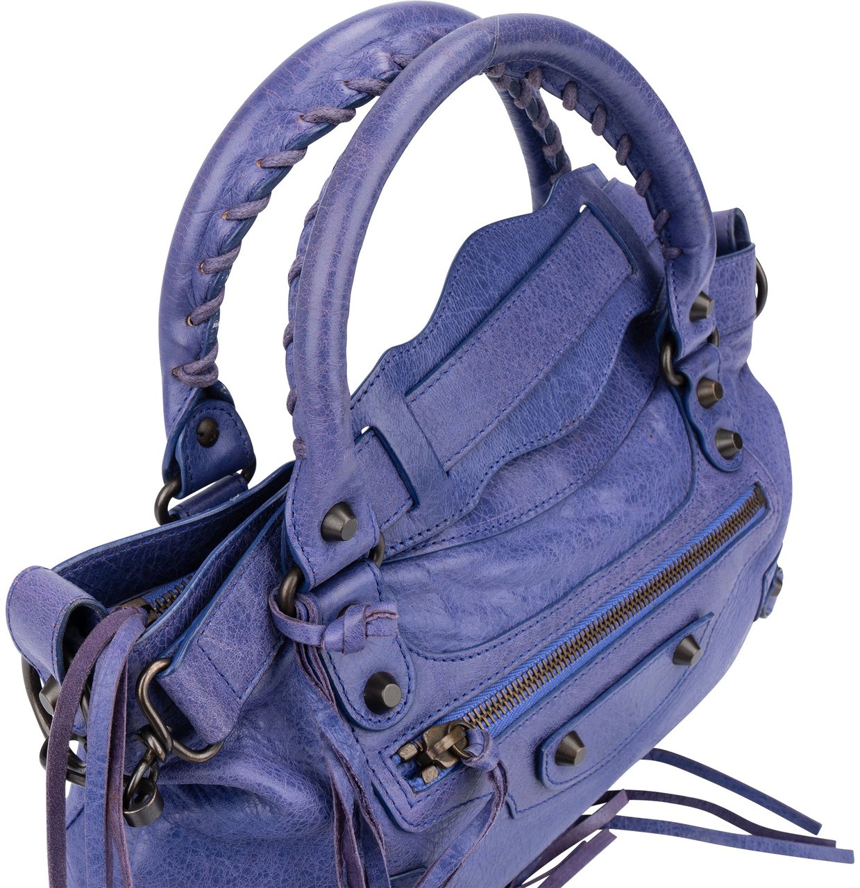 Balenciaga Balenciaga Leather Classic City Handbag Paars