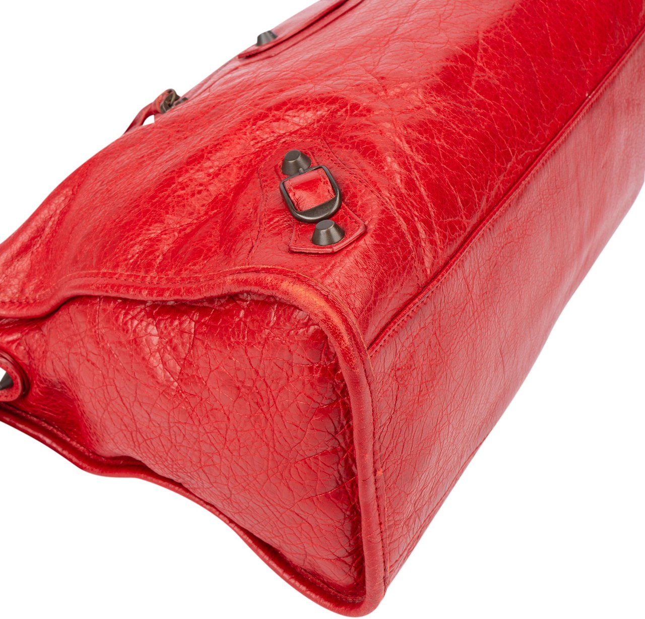Balenciaga Balenciaga Red Leather City Handbag Rood