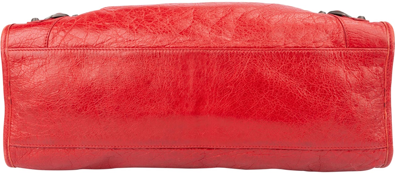 Balenciaga Balenciaga Red Leather City Handbag Rood