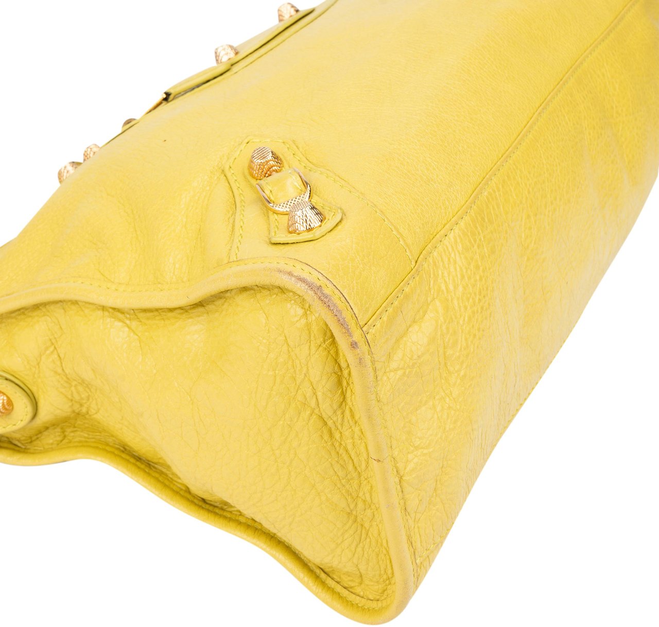 Balenciaga Balenciaga Yellow Leather City Handbag Geel