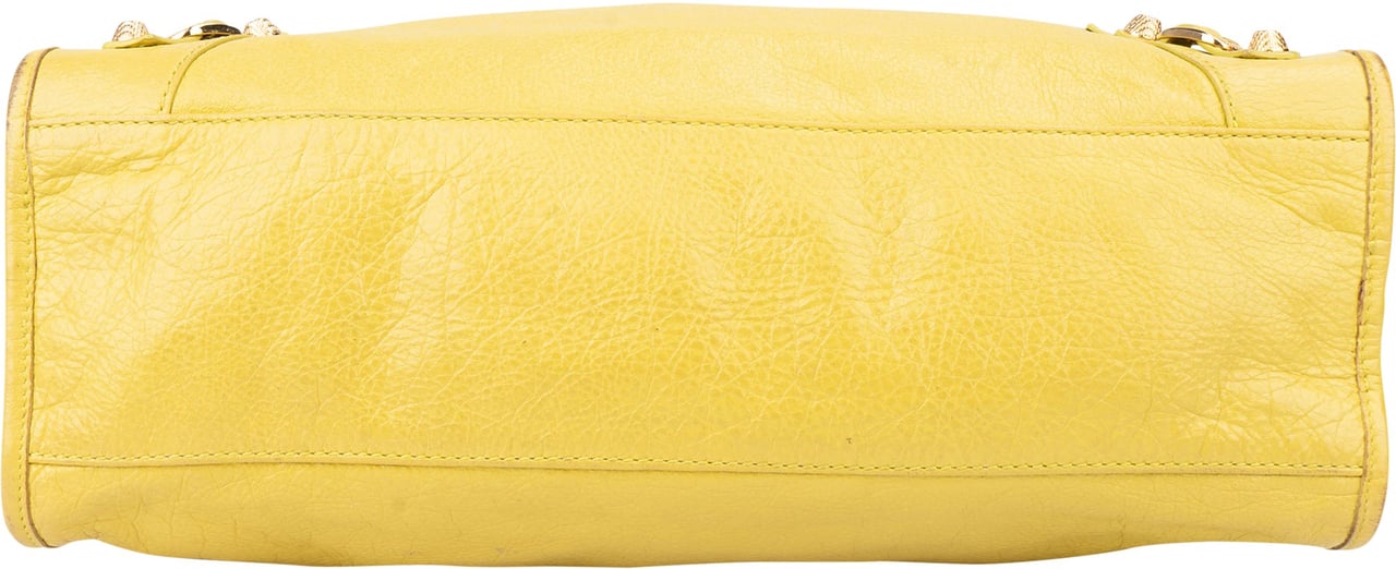 Balenciaga Balenciaga Yellow Leather City Handbag Geel