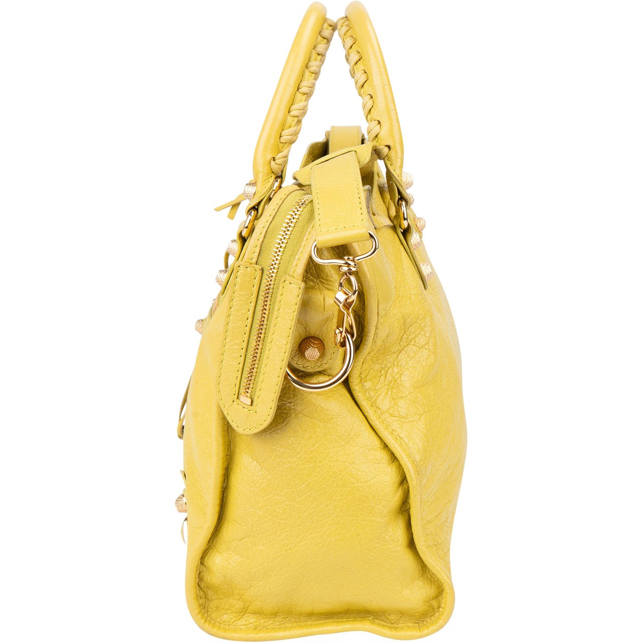 Balenciaga Balenciaga Yellow Leather City Handbag Geel