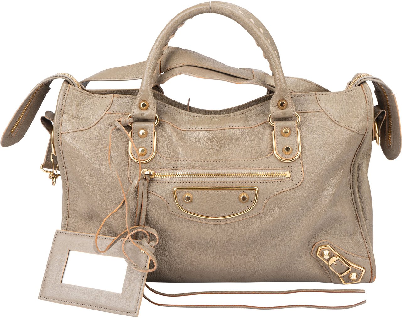Balenciaga Balenciaga Taupe Leather City Handbag Divers