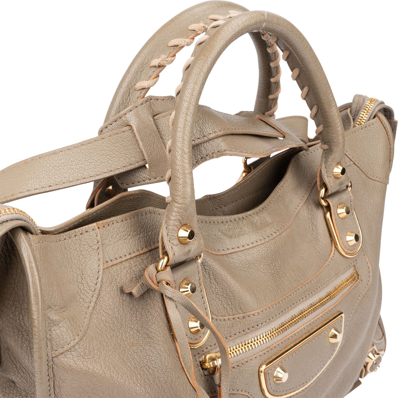 Balenciaga Balenciaga Taupe Leather City Handbag Divers
