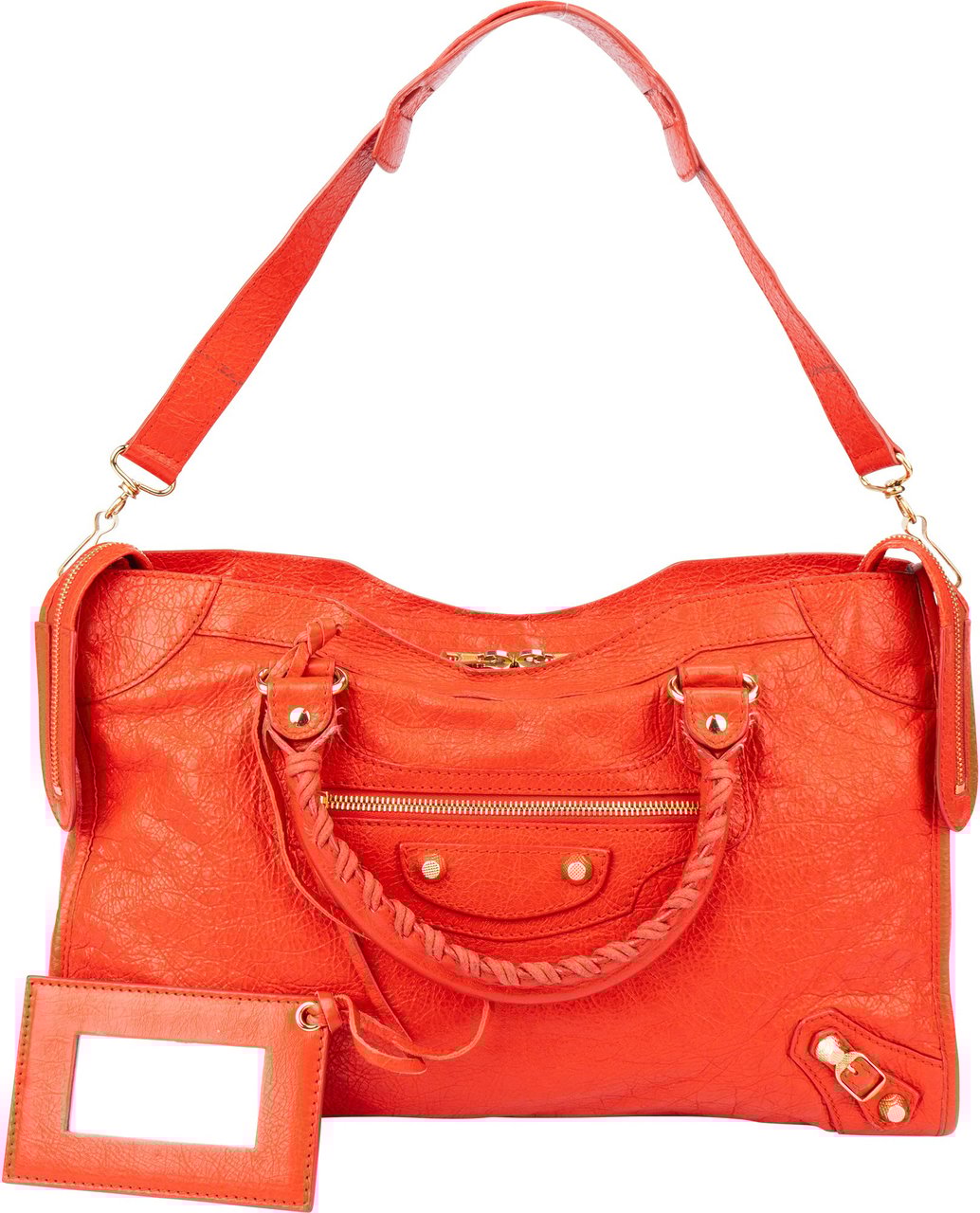 Balenciaga Balenciaga Fire Leather City Handbag Rood
