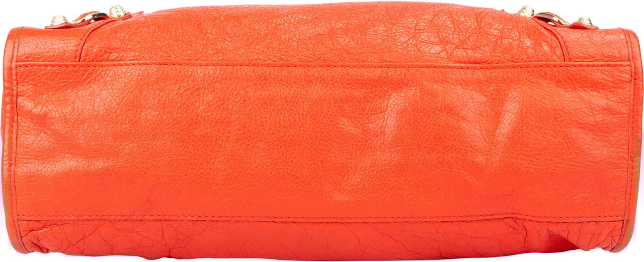 Balenciaga Balenciaga Fire Leather City Handbag Rood