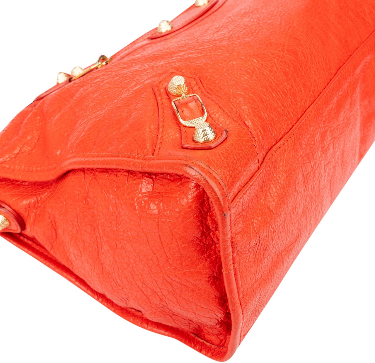 Balenciaga Balenciaga Fire Leather City Handbag Rood