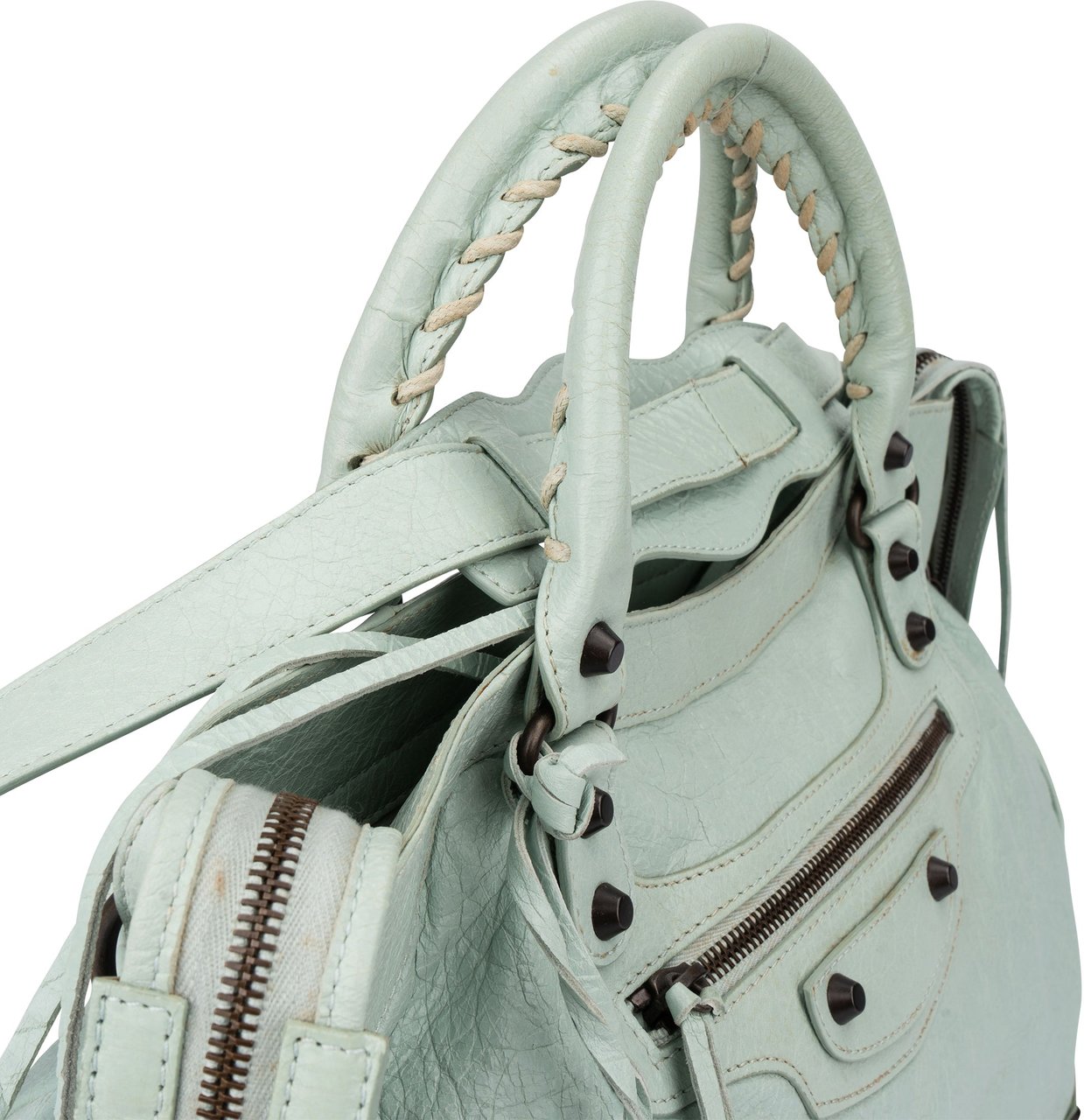 Balenciaga Balenciaga Classic Leather City Handbag Blauw