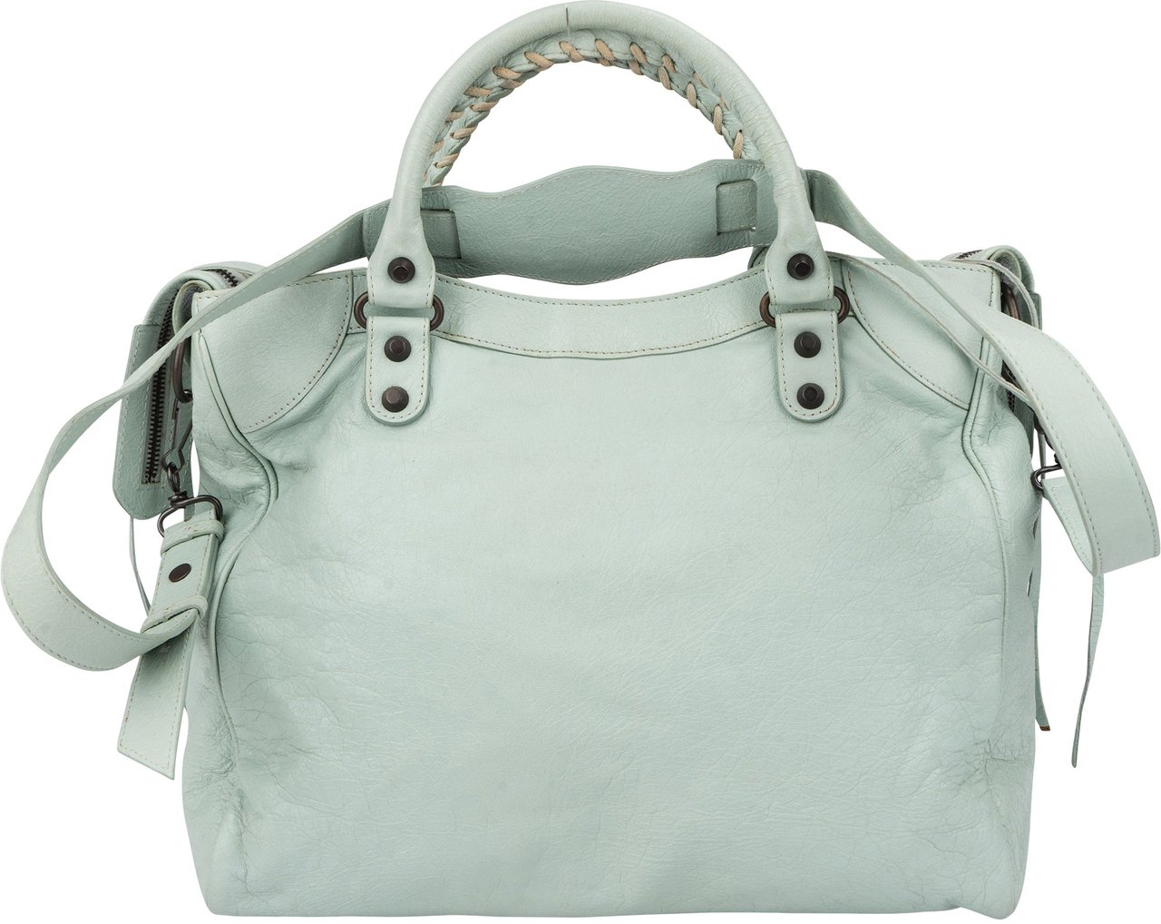 Balenciaga Balenciaga Classic Leather City Handbag Blauw