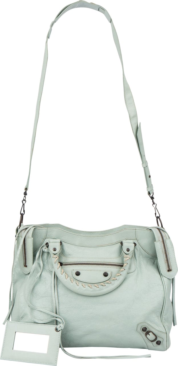 Balenciaga Balenciaga Classic Leather City Handbag Blauw