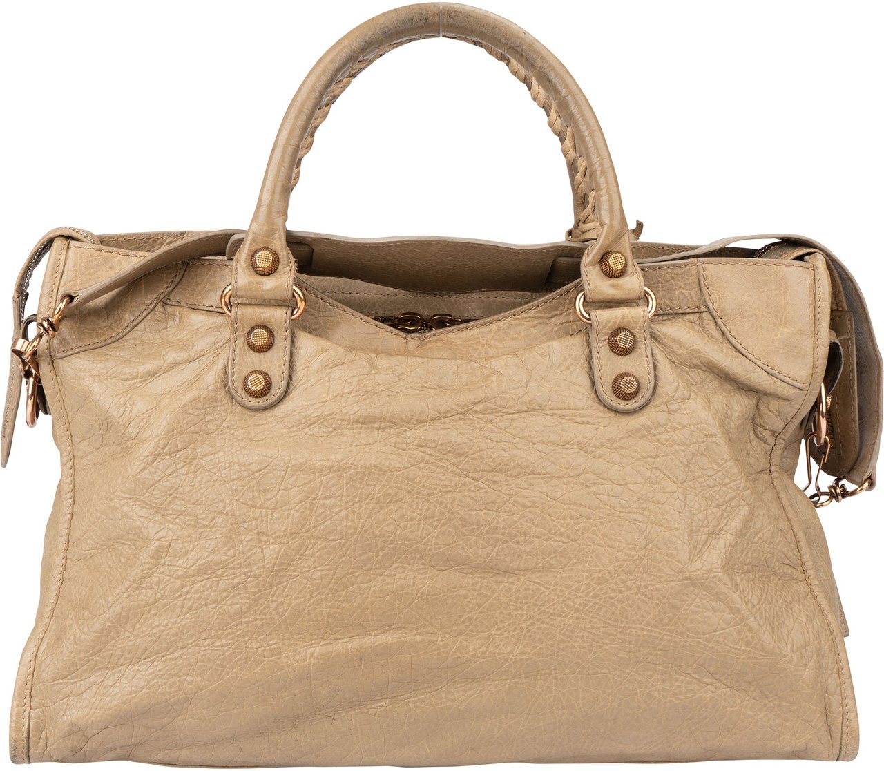Balenciaga Balenciaga Classic Leather City Handbag Beige