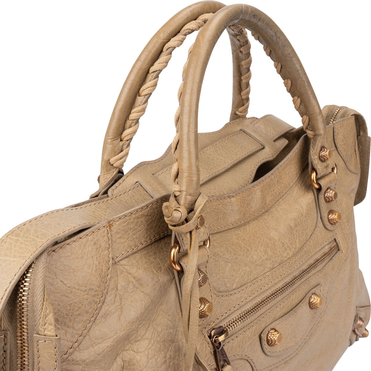 Balenciaga Balenciaga Classic Leather City Handbag Beige