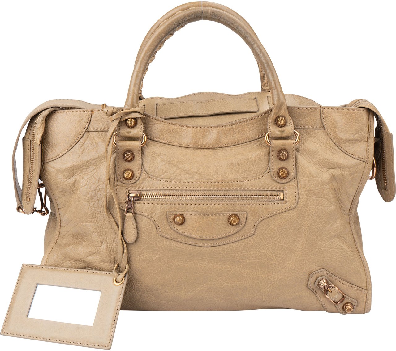 Balenciaga Balenciaga Classic Leather City Handbag Beige