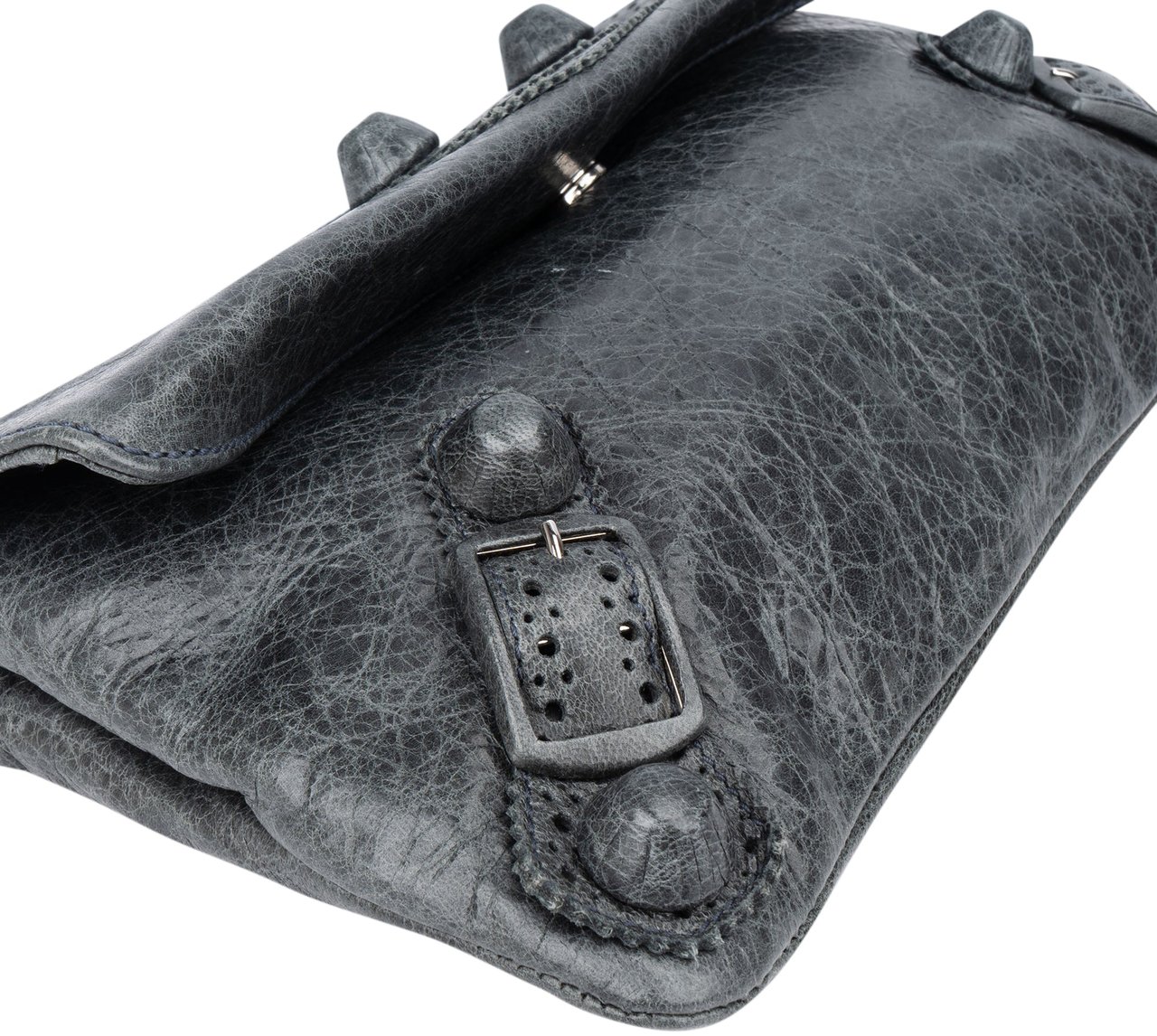 Balenciaga Balenciaga Leather Spikes City Clutch Divers