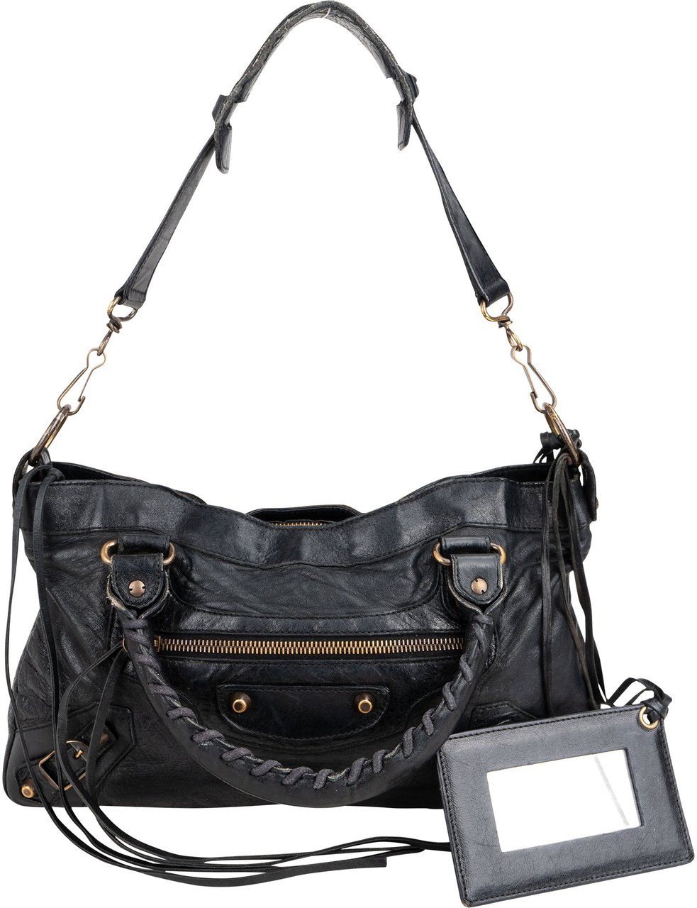 Balenciaga Balenciaga Classic Leather First City Handbag Zwart