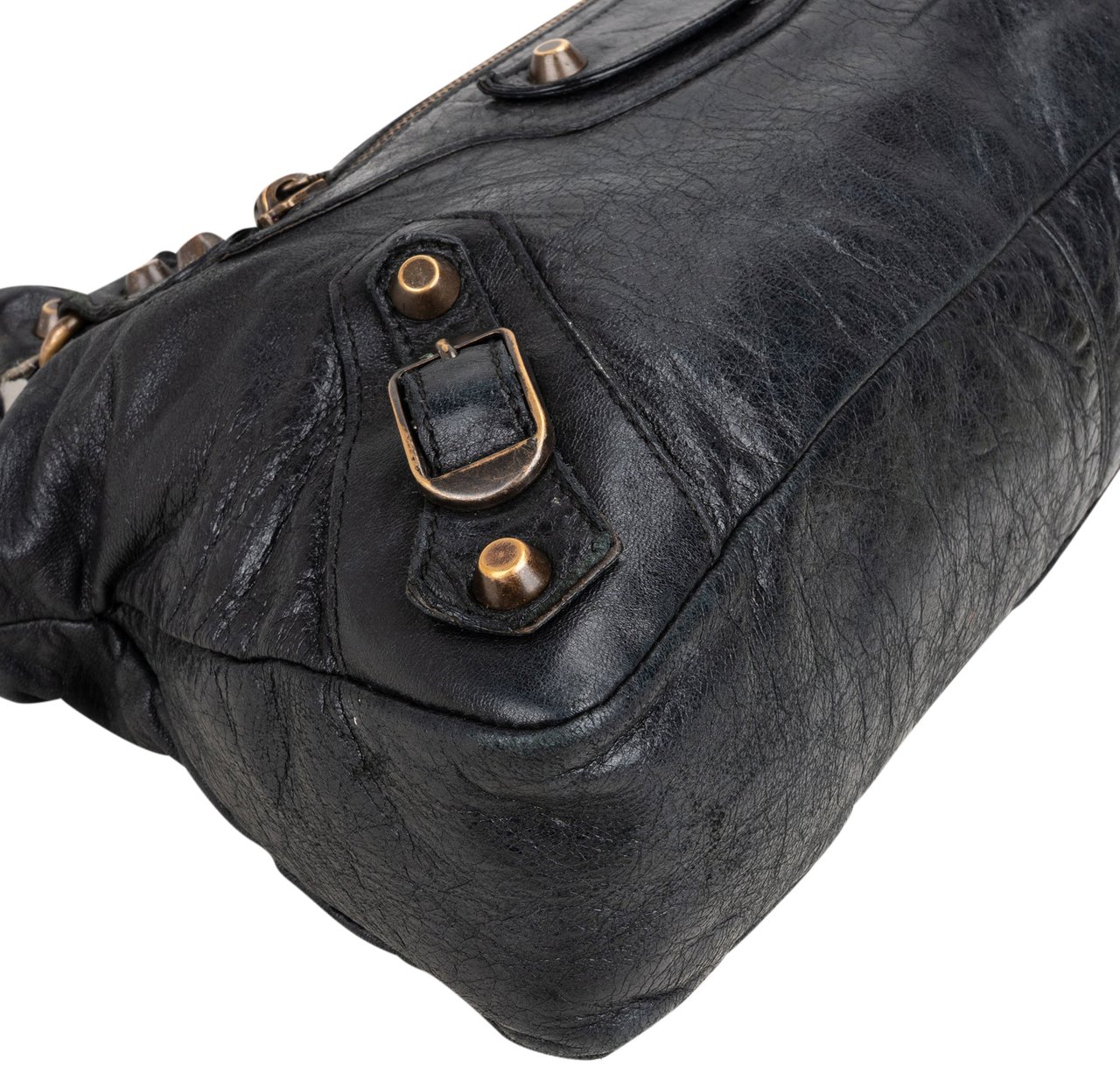 Balenciaga Balenciaga Classic Leather First City Handbag Zwart