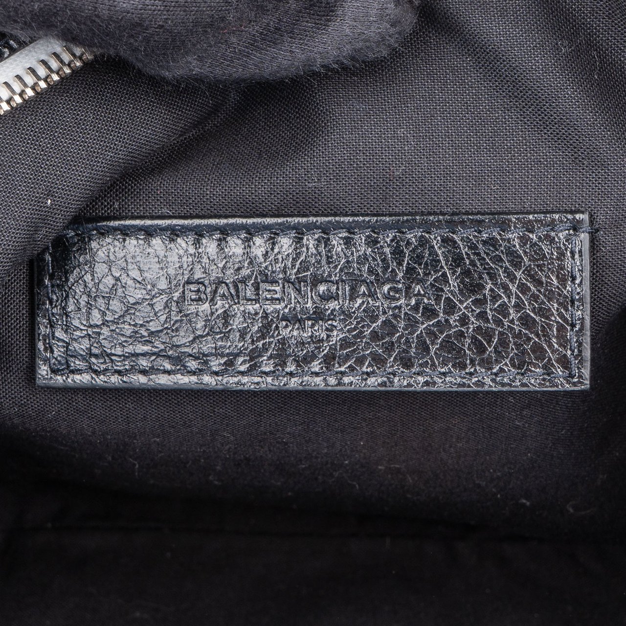 Balenciaga Balenciaga Black Leather Motorcross Clutch Zwart