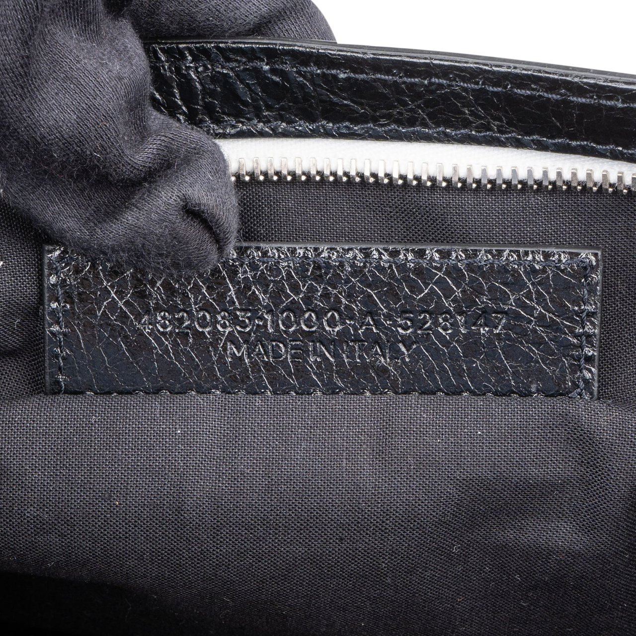 Balenciaga Balenciaga Black Leather Motorcross Clutch Zwart