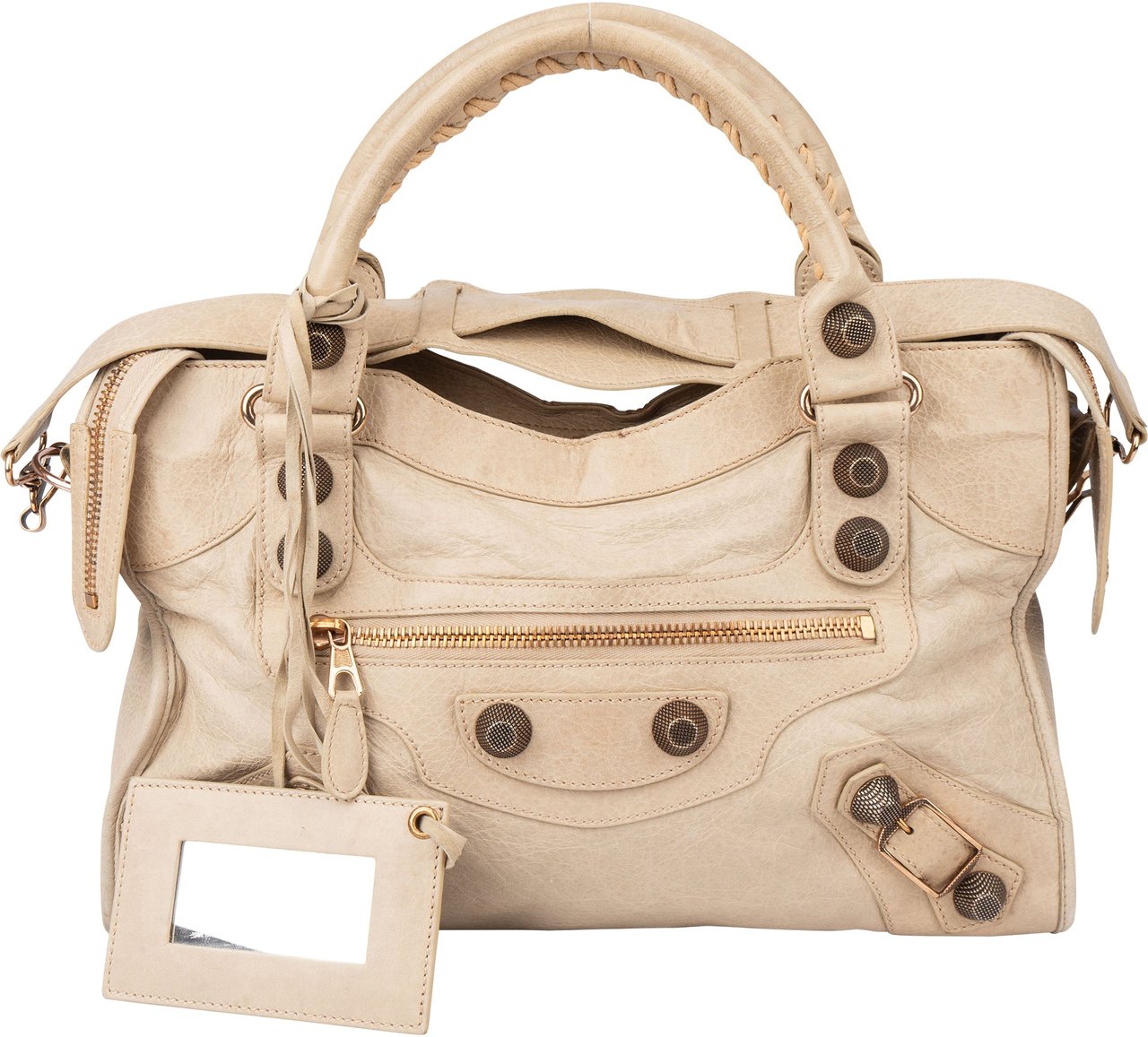 Balenciaga Balenciaga Classic Leather City Handbag Beige