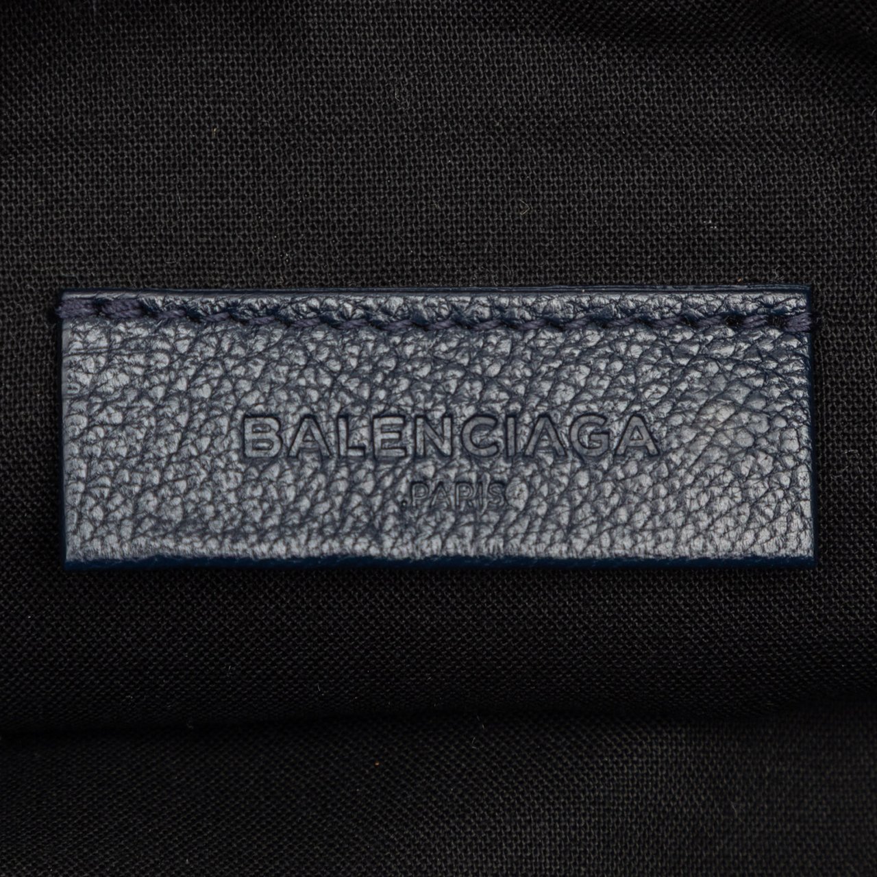 Balenciaga Chevre Motocross Classic Metallic Edge Clutch Blauw