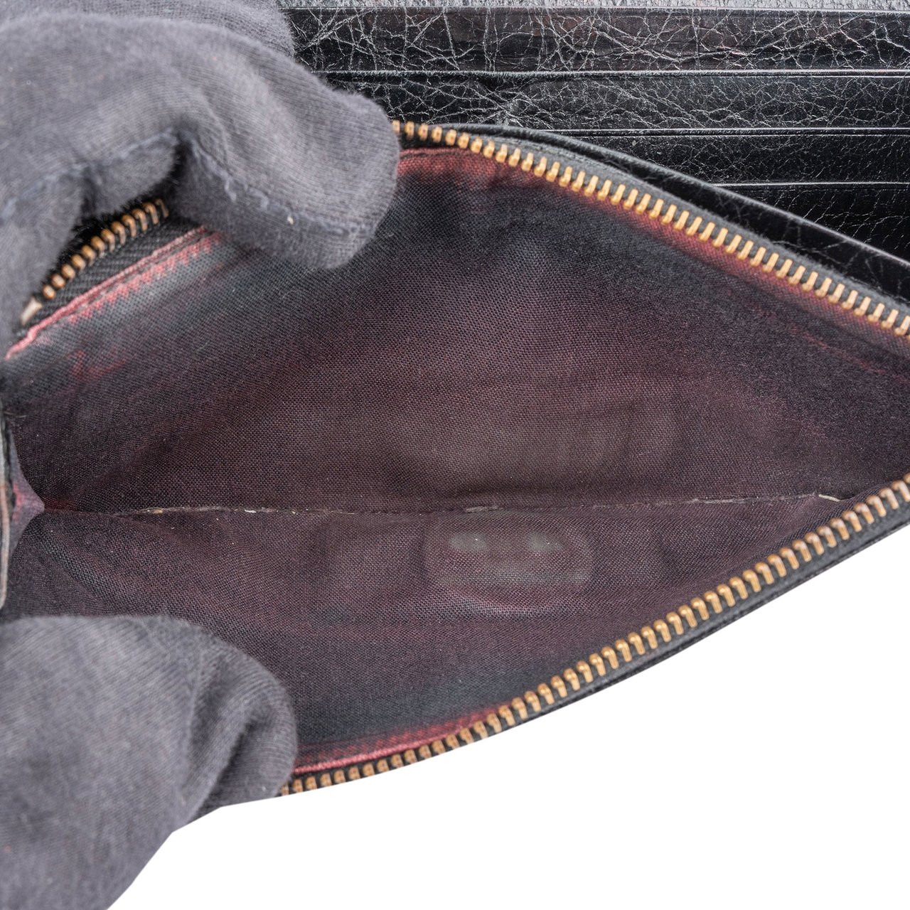 Balenciaga Balenciaga Black Leather City Wallet Zwart