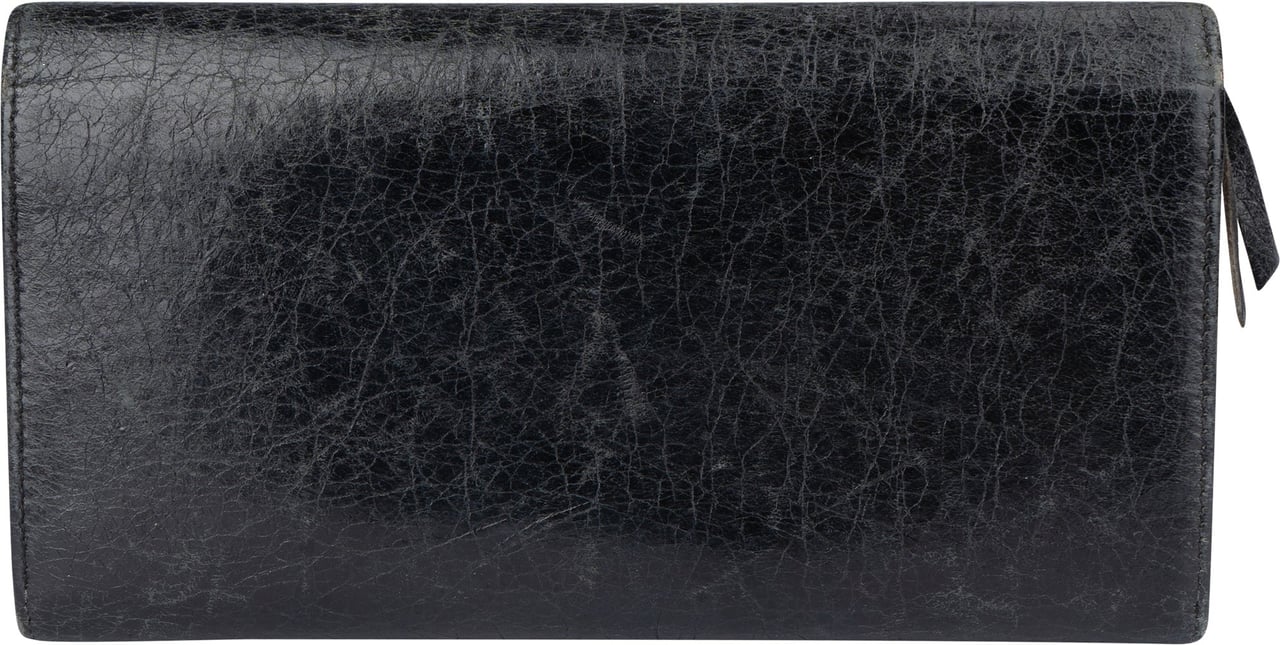 Balenciaga Balenciaga Black Leather City Wallet Zwart