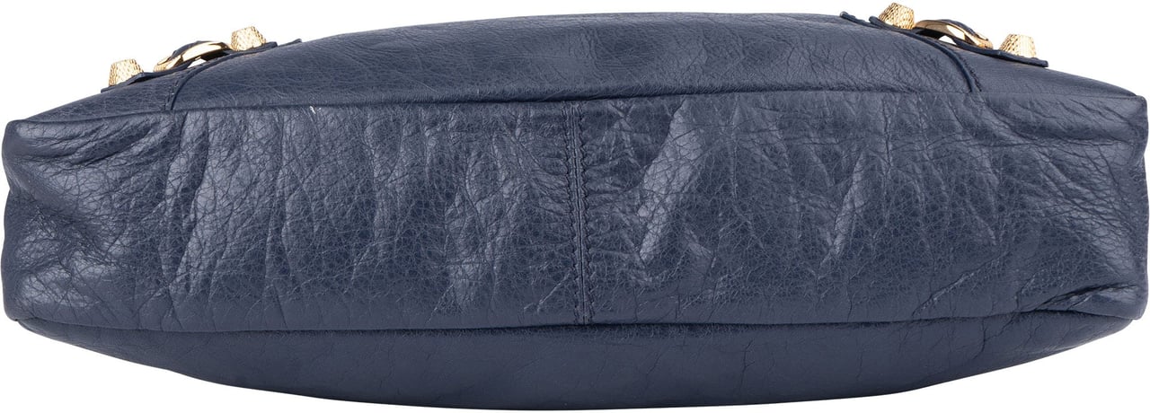 Balenciaga Balenciaga Blue Leather City Handbag Blauw