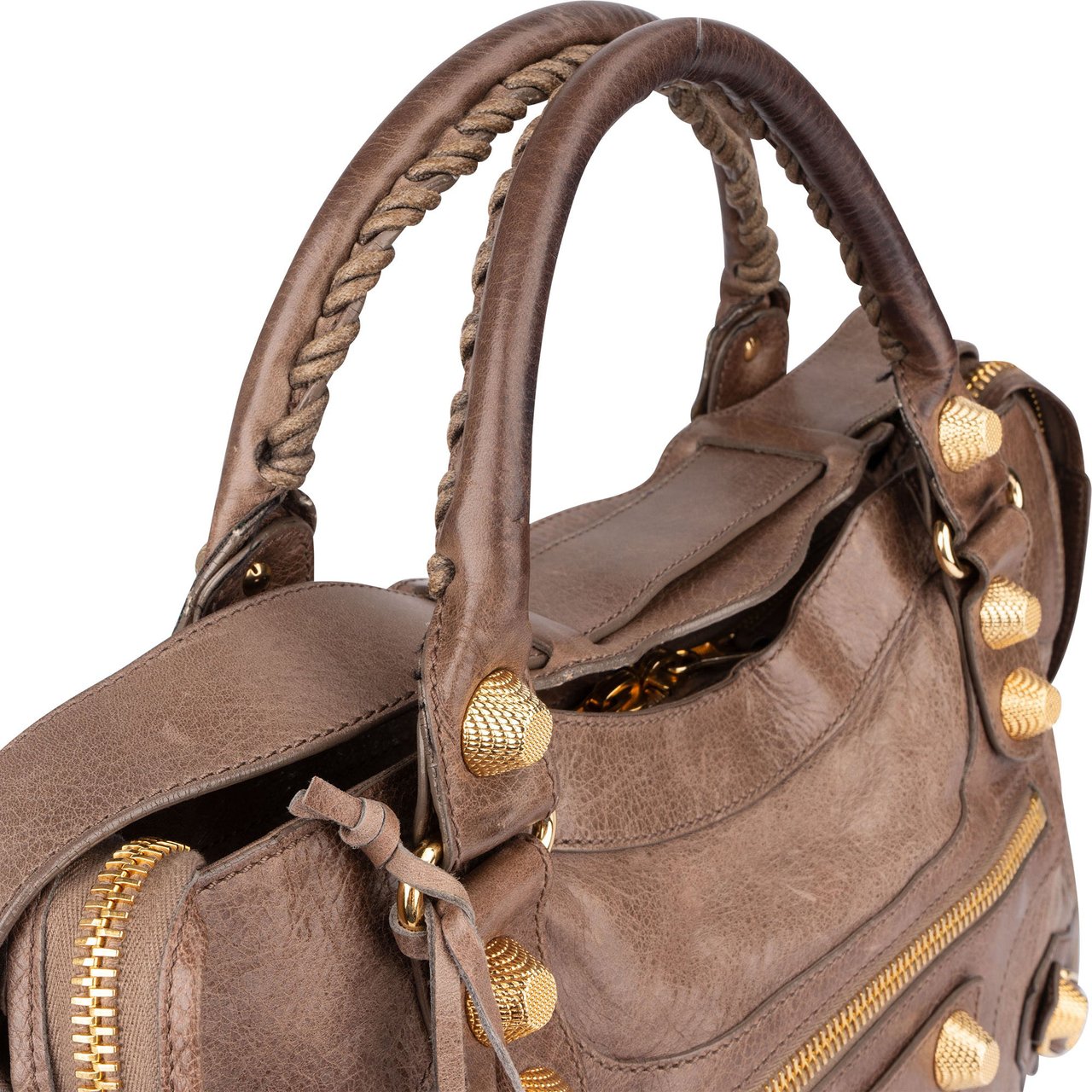 Balenciaga Balenciaga Brown Leather City Handbag Bruin