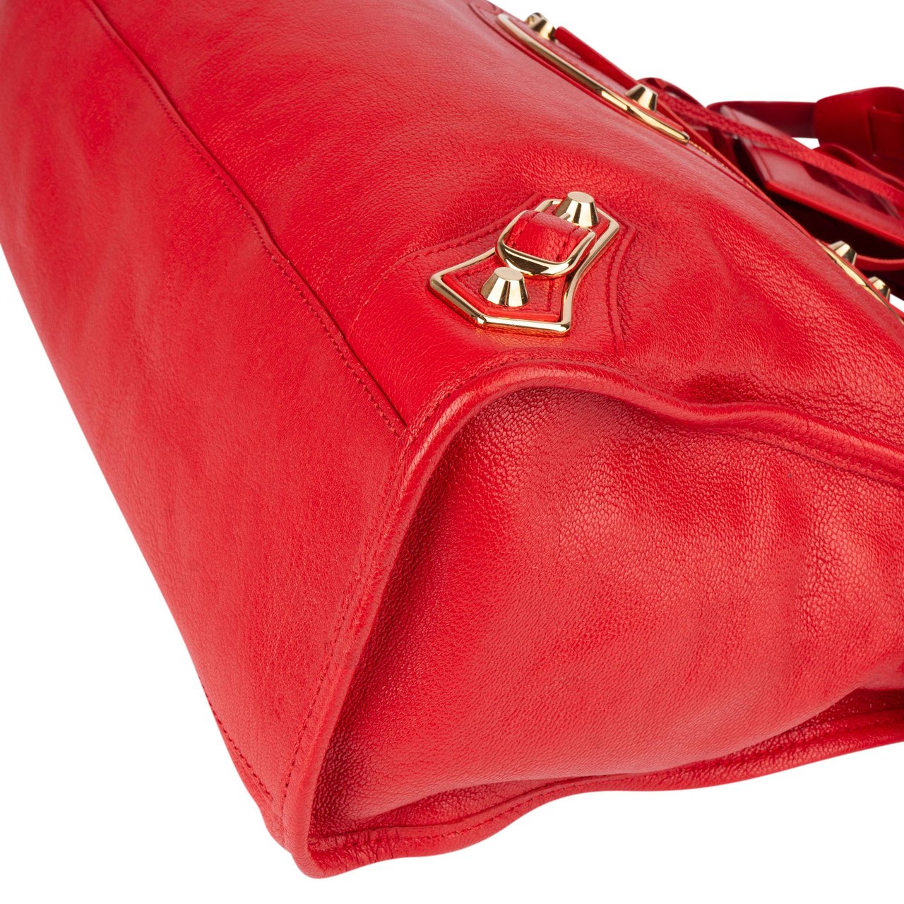 Balenciaga Balenciaga Red Leather City Handbag Rood