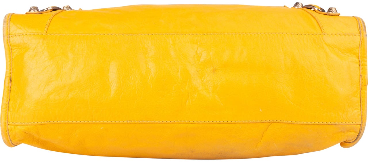 Balenciaga Balenciaga Yellow Leather City Handbag Geel