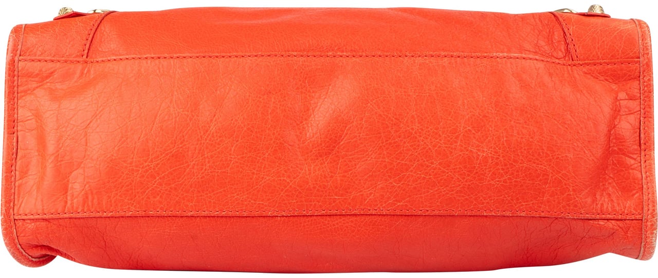 Balenciaga Balenciaga Fire Leather City Handbag Rood