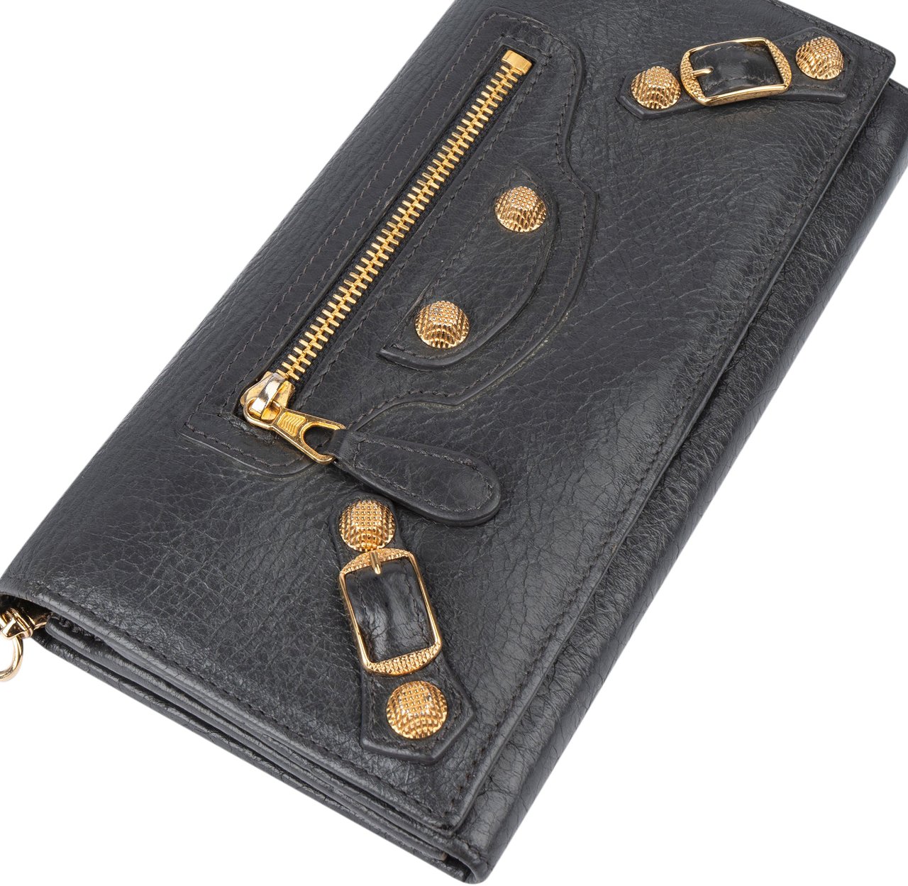 Balenciaga Balenciaga Grey Leather Wallet Handbag Divers