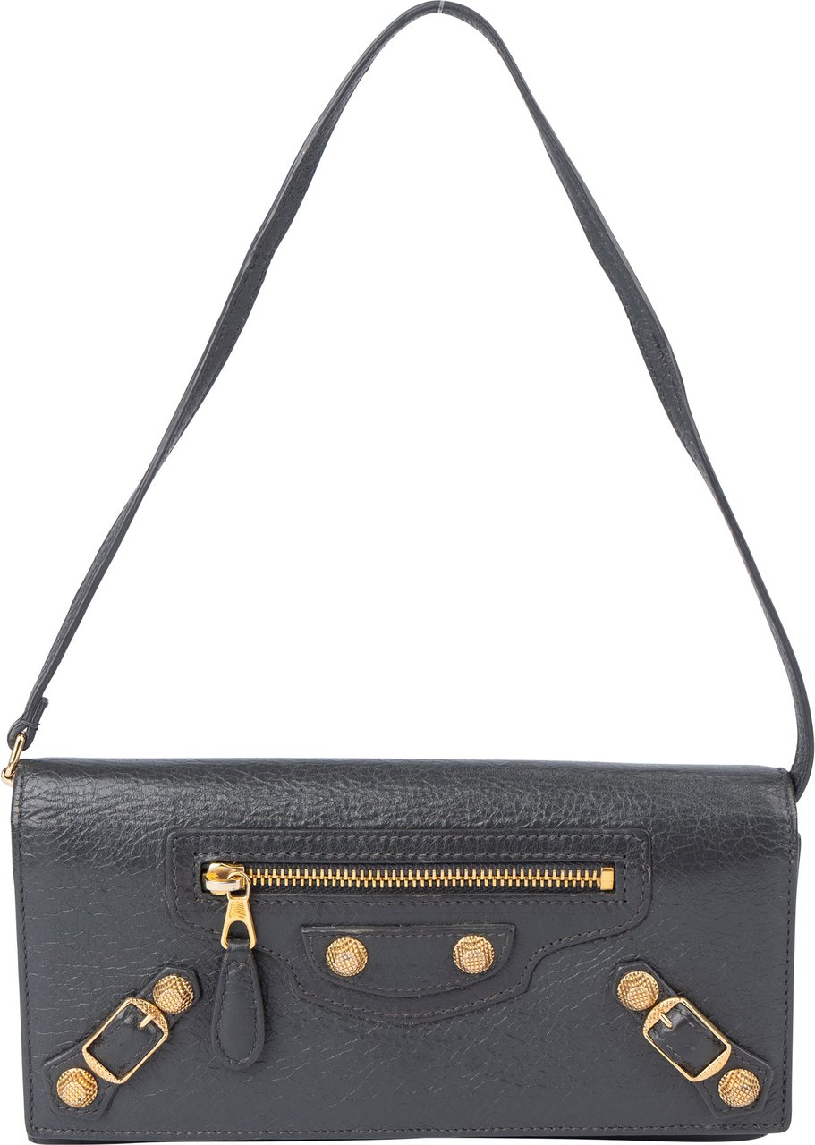 Balenciaga Balenciaga Grey Leather Wallet Handbag Divers