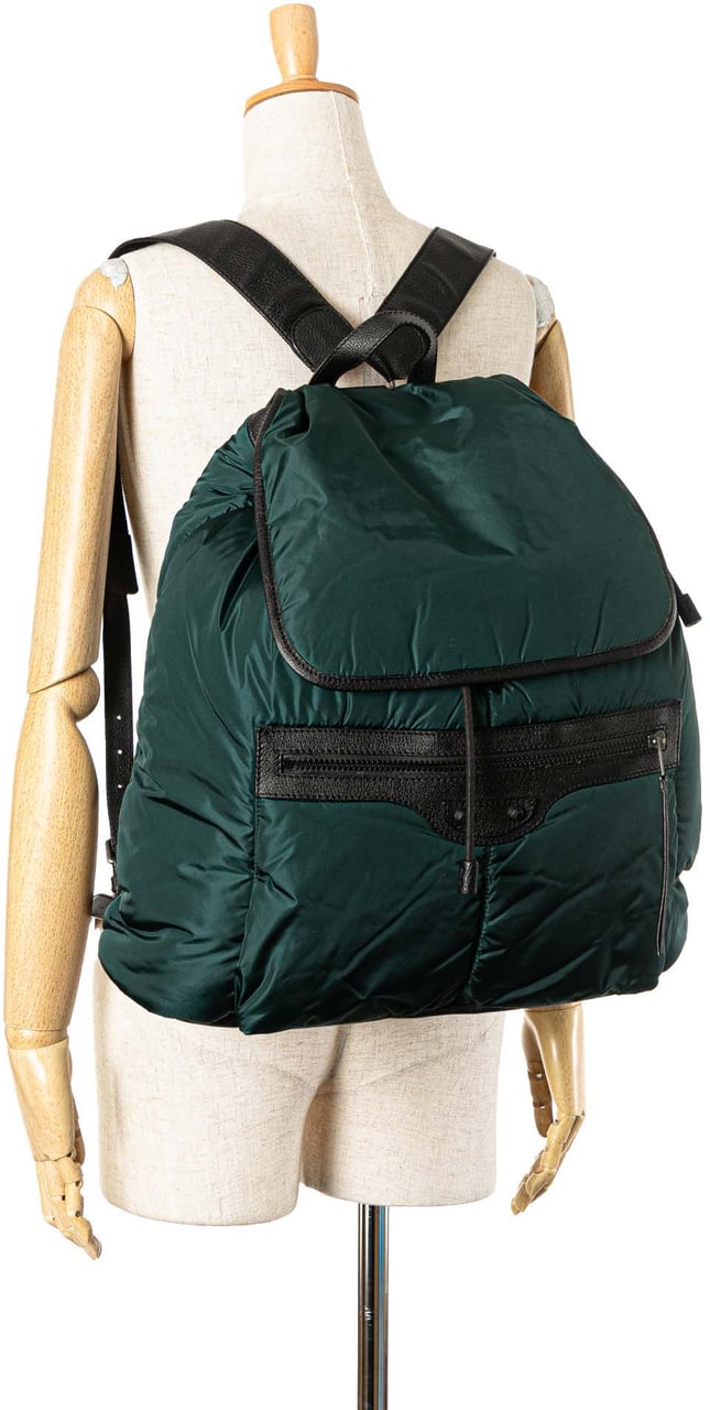 Balenciaga Nylon Motocross Classic Traveler Backpack Groen