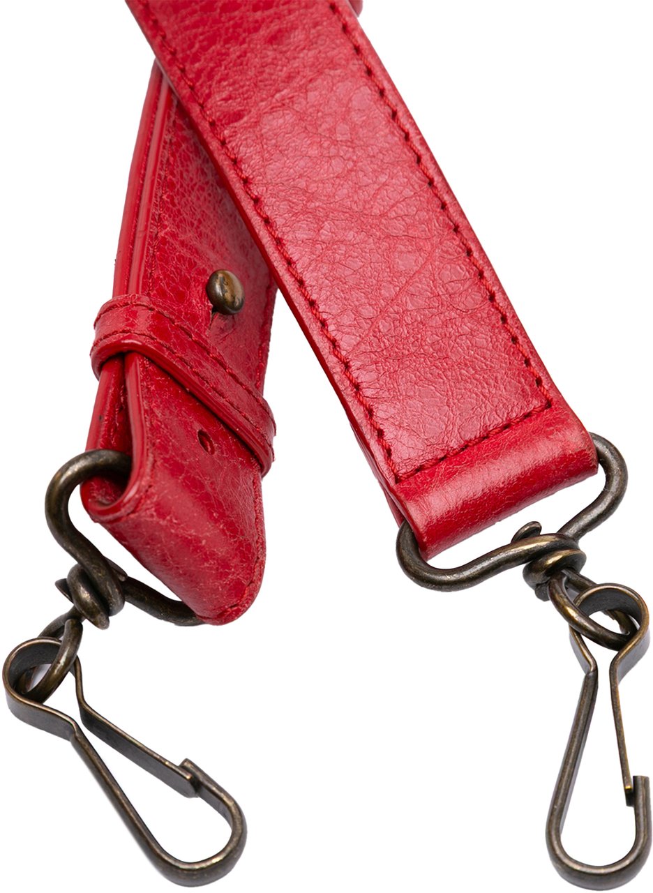 Balenciaga Mini Lambskin Motocross Twiggy Satchel Rood