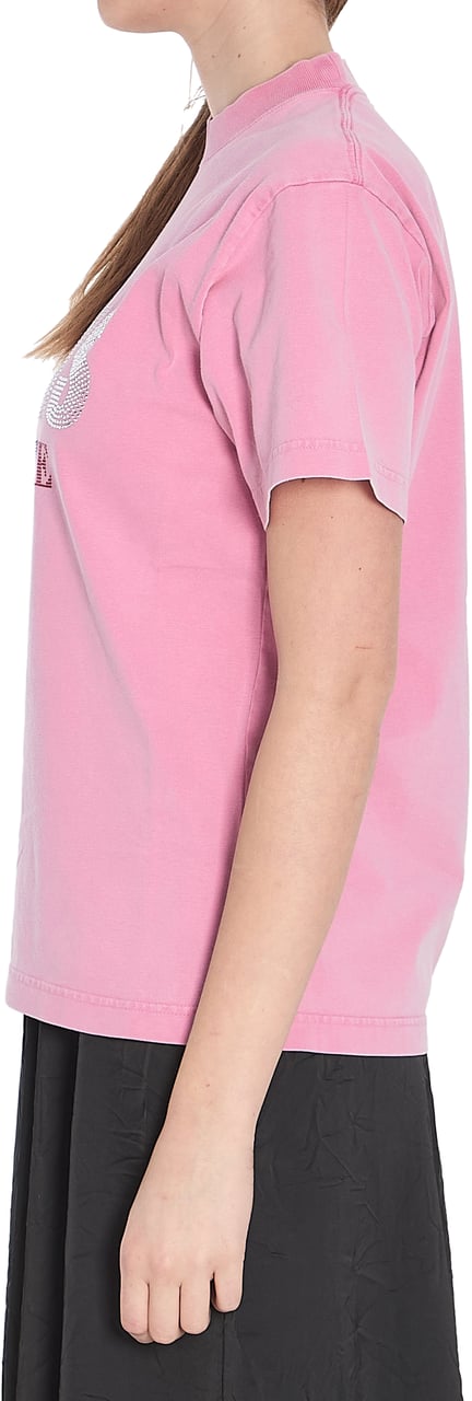 Balenciaga Paris strass t-shirt Roze