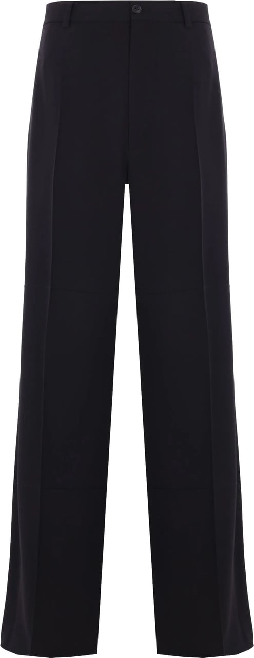 Balenciaga Black Tailored Wide-Leg High-Waisted Pants Zwart