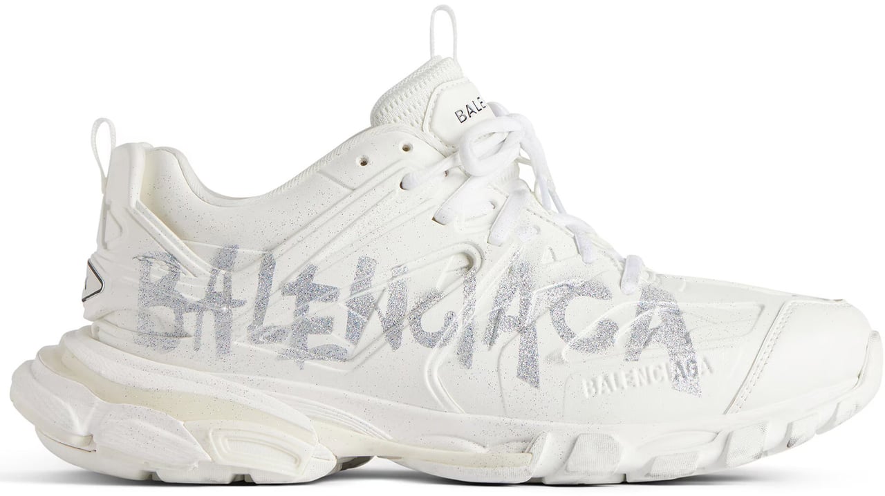 Balenciaga Neutral Track Embossed Chunky Sneakers Wit