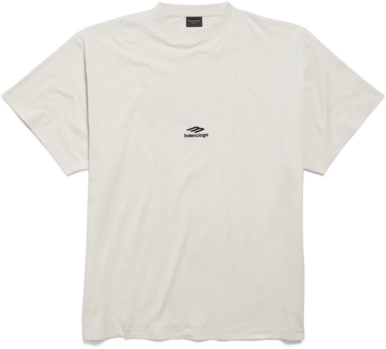Balenciaga White Oversized Relaxed Fit Logo T-Shirt Wit