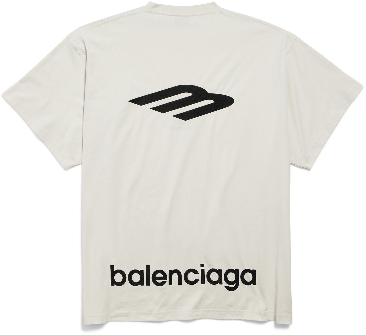 Balenciaga White Oversized Relaxed Fit Logo T-Shirt Wit