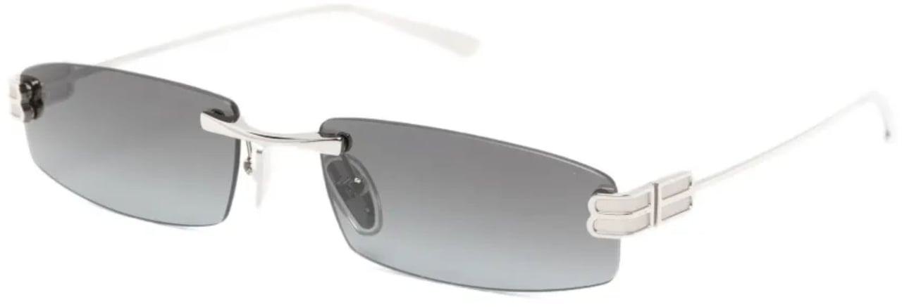Balenciaga Grey Occhiali Rimless Rectangular Sunglasses Grijs