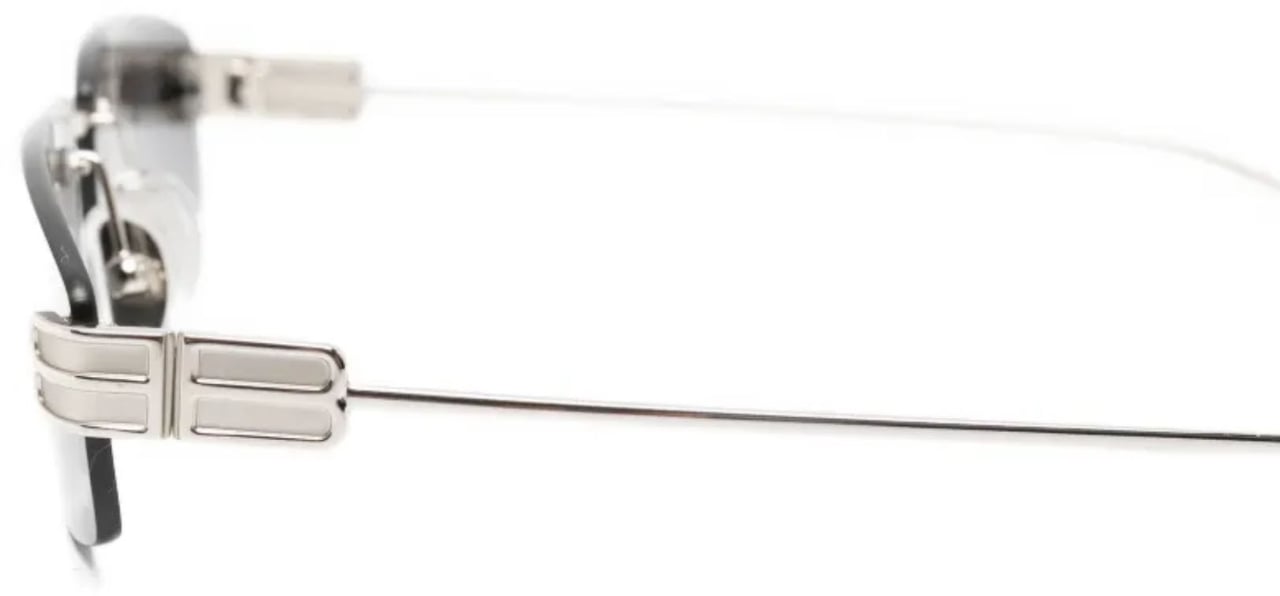 Balenciaga Grey Occhiali Rimless Rectangular Sunglasses Grijs